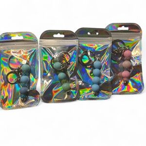 Support my Daughters Entrepreneurship-Colorful Beaded Keychain with Clip&Ring